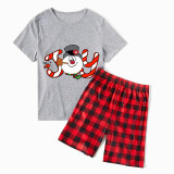 Christmas Matching Family Pajamas Joy Snowman Gray Pajamas Set