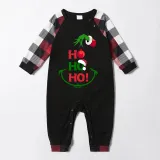 Christmas Matching Family Pajamas Elf Ho Ho Ho Black And Red Pajamas Set
