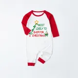 Christmas Matching Family Pajamas Christmas Tree With Various Words White Pajamas Set
