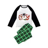 Christmas Matching Family Pajamas Joy Snowman Blue Pajamas Set