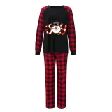 Christmas Matching Family Pajamas Joy Snowman Black Pajamas Set