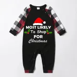 Christmas Matching Family Pajamas Christmas Hat With Various Words Red Pajamas Set
