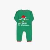 Christmas Matching Family Pajamas Christmas Hat With Various Words Red Pajamas Set