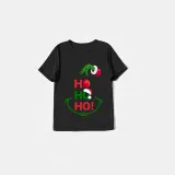 Christmas Matching Family Pajamas Elf Ho Ho Ho Black Pajamas Set