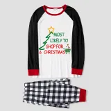 Christmas Matching Family Pajamas Christmas Tree With Various Words White Pajamas Set