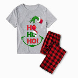 Christmas Matching Family Pajamas Elf Ho Ho Ho Gray Pajamas Set