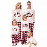 Christmas Matching Family Pajamas Joy Snowman White Pajamas Set