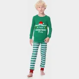 Christmas Matching Family Pajamas Christmas Hat With Various Words Red Pajamas Set