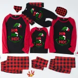 Christmas Matching Family Pajamas Elf Ho Ho Ho Black And Red Pajamas Set