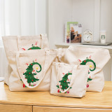 Christmas Eco Friendly Christmas Tree With Gifts Handle Canvas Tote Bag