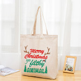 Christmas Eco Friendly Merry Christmas Ya Filthy Animal Handle Canvas Tote Bag