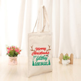 Christmas Eco Friendly Merry Christmas Ya Filthy Animal Handle Canvas Tote Bag