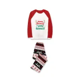 Christmas Matching Family Pajamas Merry Christmas Ya Filthy Animal Seamless Reindeer White Pajamas Set
