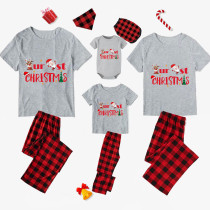 Christmas Matching Family Pajamas Our First Christmas Gray Pajamas Set
