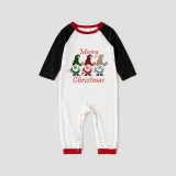 Christmas Matching Family Pajamas Ho Ho Ho Gnomies Seamless Reindeer White Pajamas Set