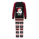 Christmas Matching Family Pajamas Dear Santa We Good Seamless Reindeer Black Pajamas Set