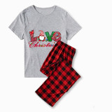 Christmas Matching Family Pajamas Love Gnome Gray Pajamas Set