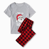 Christmas Matching Family Pajamas I Do It For The Ho's Santa Gray Pajamas Set
