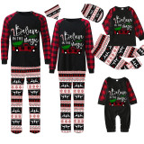 Christmas Matching Family Pajamas Believe In The Magic Truck Seamless Reindeer Black Pajamas Set