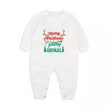 Christmas Matching Family Pajamas Merry Christmas Ya Filthy Animal Seamless Reindeer White Pajamas Set