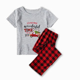 Christmas Matching Family Pajamas It's The Most Wonderful Time Of The Year Truck Gray Pajamas Set