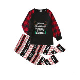 Christmas Matching Family Pajamas Merry Christmas Ya Filthy Animal Seamless Reindeer Black Pajamas Set