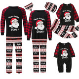 Christmas Matching Family Pajamas Dear Santa We Good Seamless Reindeer Black Pajamas Set