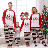 Christmas Matching Family Pajamas Ho Ho Ho Gnomies Seamless Reindeer White Pajamas Set