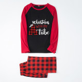 Christmas Matching Family Pajamas Christmas With My Tribe Black And Red Pajamas Set