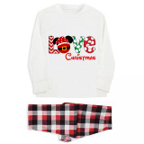 Christmas Matching Family Pajamas Cartoon Mouse Love White Pajamas Set