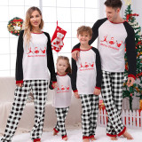 Christmas Matching Family Pajamas Santa Claus Working Out White Pajamas Set