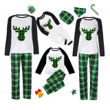 Christmas Matching Family Pajamas Plaids Deer Green Pajamas Set