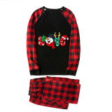 Christmas Matching Family Pajamas Snowman Love Slogan Black Pajamas Set