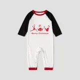 Christmas Matching Family Pajamas Santa Claus Working Out White Pajamas Set