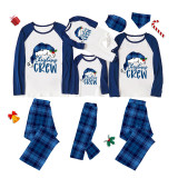 Christmas Matching Family Pajamas Christmas Crew Hat Blue Pajamas Set