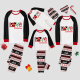 Christmas Matching Family Pajamas Cartoon Mouse Love Seamless Reindeer White Pajamas Set