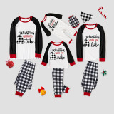 Christmas Matching Family Pajamas Christmas With My Tribe Black And White Pajamas Set