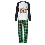 icusromiz Christmas Matching Family Pajamas Ice Cream Shake Green Pajamas Set
