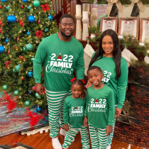 Christmas Matching Family Pajamas 2022 Family Christmas Hat Green Stripes Pajamas Set