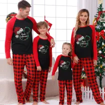 Christmas Matching Family Pajamas Multicolor Cartoon Mouse Black And Red Pajamas Set