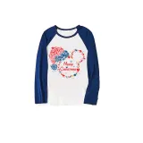 Christmas Matching Family Pajamas Multicolor Cartoon Mouse Blue Pajamas Set