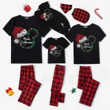 Christmas Matching Family Pajamas Multicolor Cartoon Mouse Black Pajamas Set