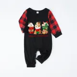 Christmas Matching Family Pajamas Ice Cream Shake Black And Red Pajamas Set