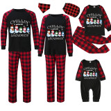 Christmas Matching Family Pajamas Chill In With My Snowmies Black Pajamas Set