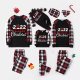 Christmas Matching Family Pajamas 2022 Family Christmas Hat Black Plaids Pajamas Set