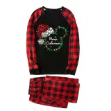 Christmas Matching Family Pajamas Multicolor Cartoon Mouse Black Pajamas Set