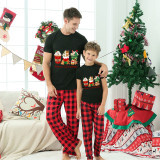 Christmas Matching Family Pajamas Ice Cream Shake Black Pajamas Set