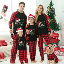 Christmas Matching Family Pajamas Multicolor Cartoon Mouse Black Pajamas Set