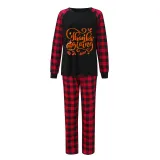Thanksgiving Day Matching Family Pajamas Love Gnome Maples Black Pajamas Set