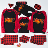 Thanksgiving Day Matching Family Pajamas Love Turkey Fall Y’all Red Pajamas Set